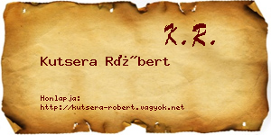Kutsera Róbert névjegykártya